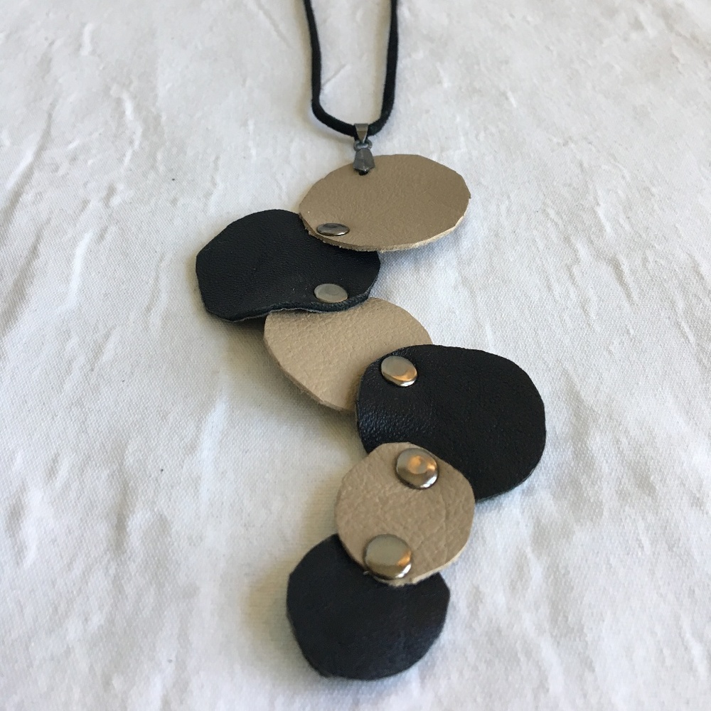 Handmade Leather Bubble Necklace